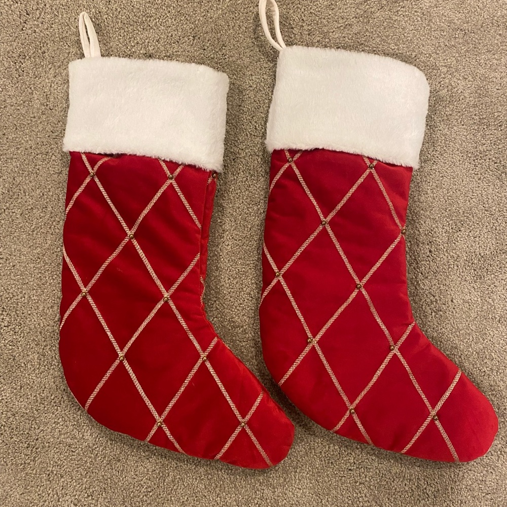 Red Plush Christmas Stockings! 🎄